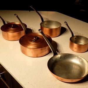 Baumalu French Tinned Copper Cookware Pots and Pan